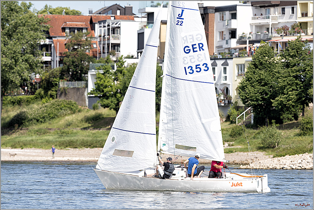 100 Jahre Rheinwoche 2022 - 1. Wettfahrt Porz - Hitdorf, 03.06.2022,